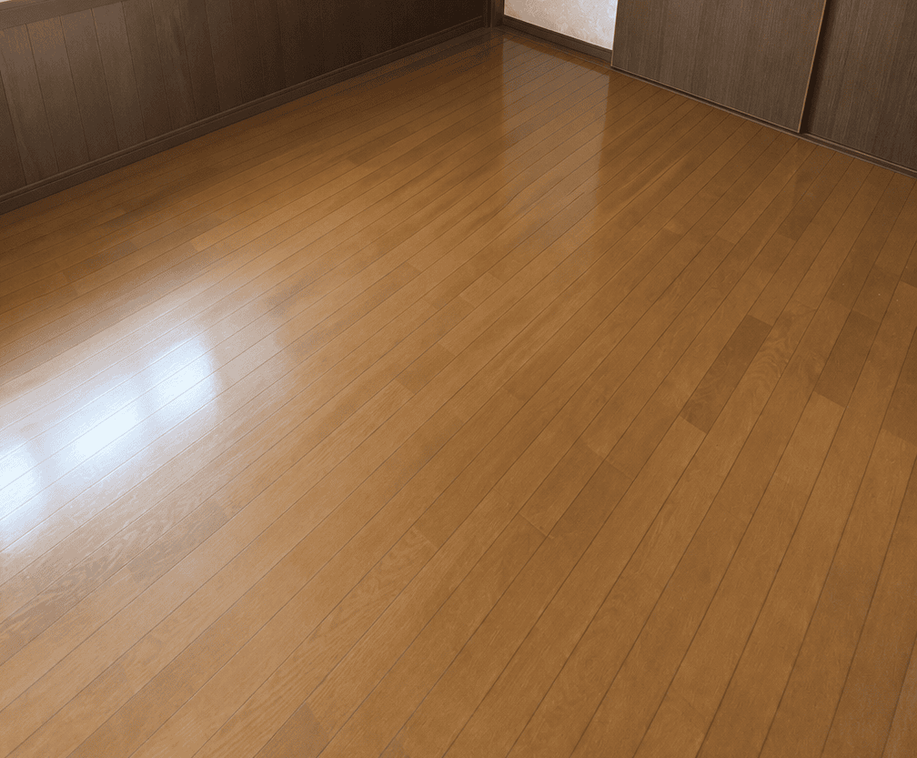 港北区日吉本町での回収後｜家具を運び出して空になったフローリングの洋間